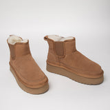 Damen Lederstiefel mit Isolierung