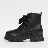 Damen-Winterstiefeletten aus Leder mit Innenfutter