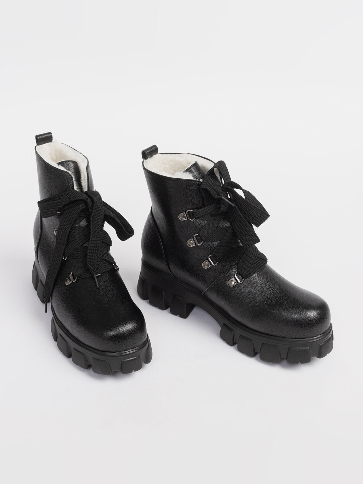 Damen-Winterstiefeletten aus Leder mit Innenfutter
