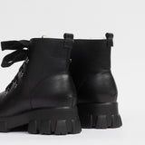 Damen-Winterstiefeletten aus Leder mit Innenfutter