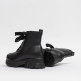 Damen-Winterstiefeletten aus Leder mit Innenfutter