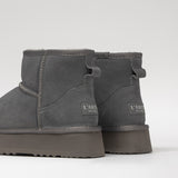 Damen Lederstiefel mit Isolierung