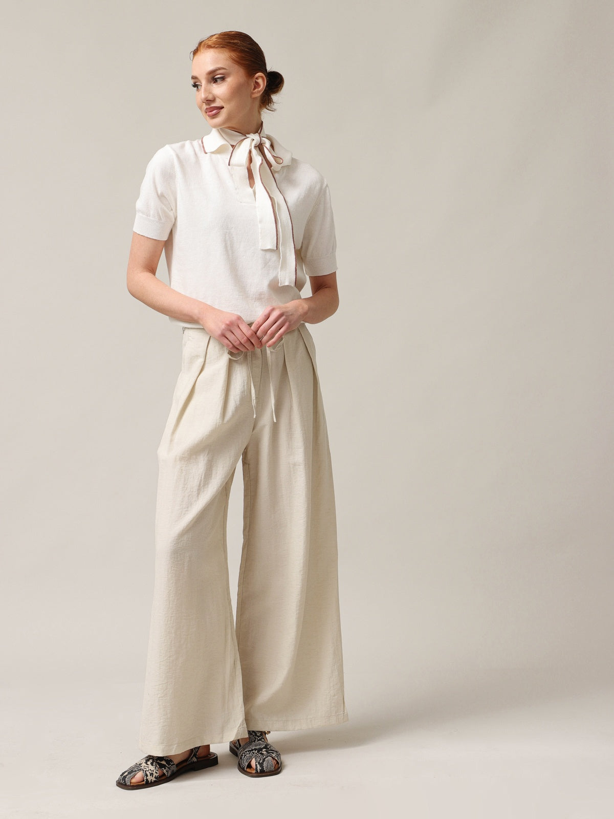 Damen Freizeithose mit Leinen