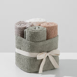 Baumwollhandtuch-Set im Korb - MIX (4 VNT, 30 x 50 cm)