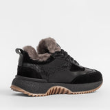 Damen-Freizeitstiefel aus Leder mit Innenfutter