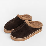Damen-Leder-Outdoor-Pantoffeln mit Futter