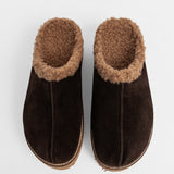 Damen-Leder-Outdoor-Pantoffeln mit Futter