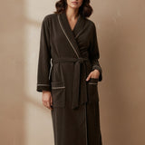 Rinkinys: chalatas, namų kvapas "Opulence", 120 ml ir medvilnės rankšluosčių rinkinys – (2 vnt, 70 x 140 cm)