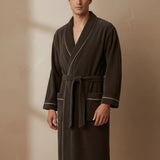 Rinkinys: chalatas, namų kvapas "Opulence", 120 ml ir medvilnės rankšluosčių rinkinys – (2 vnt, 70 x 140 cm)