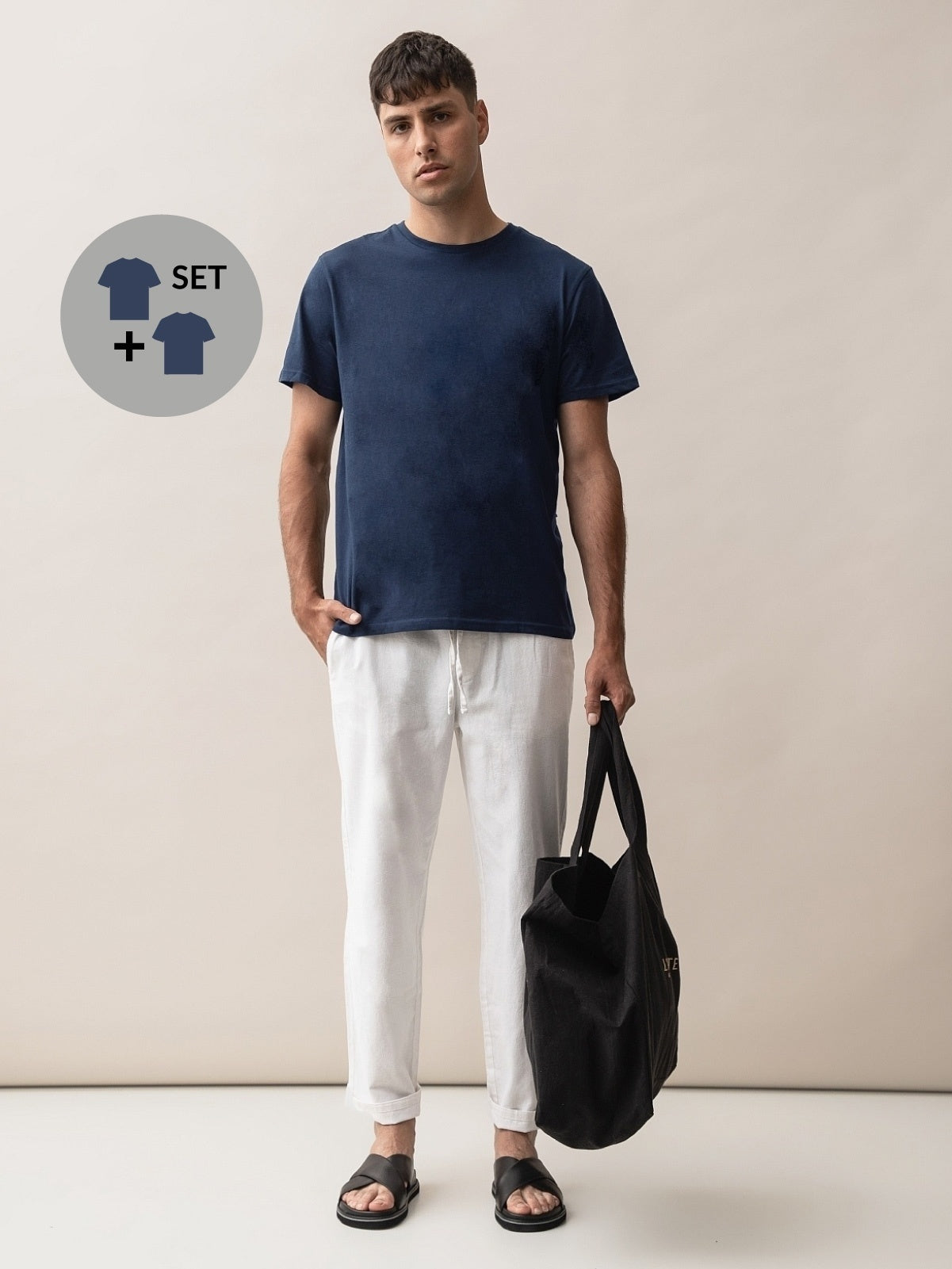 Kurzärmeliges Herren-T-Shirt, 2 Stück.