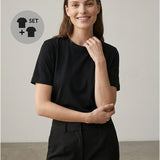 Kurzärmeliges Damen-T-Shirt, 2 Stück.